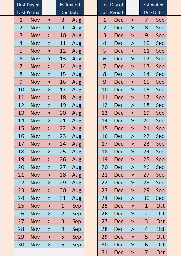 Estimated Due Date (EDD) Guide_babylovenetwork-6-Nov-Dec
